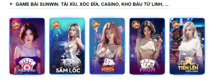 Chinh phục các sản phẩm game bài saowin