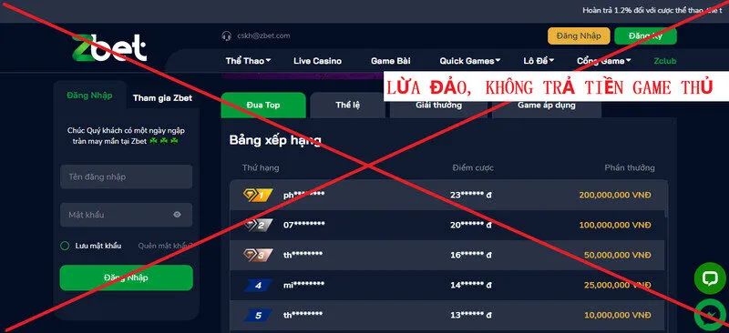 top 3 nhà cái lừa tiền Nhà cái Zbet không hoàn trả giao dịch rút tiền